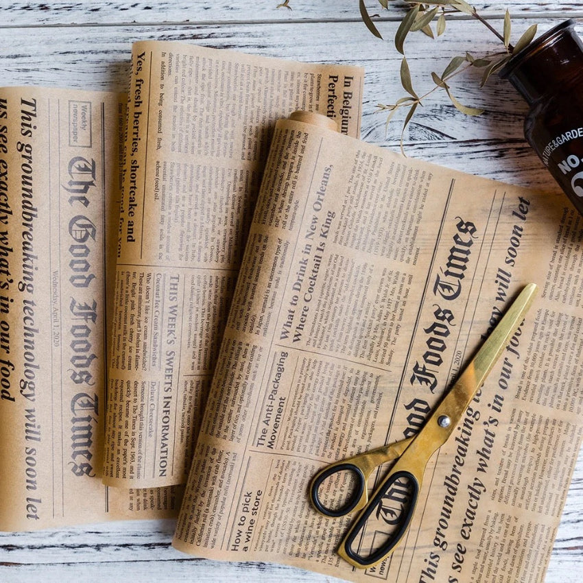 Natural printed grease proof paper