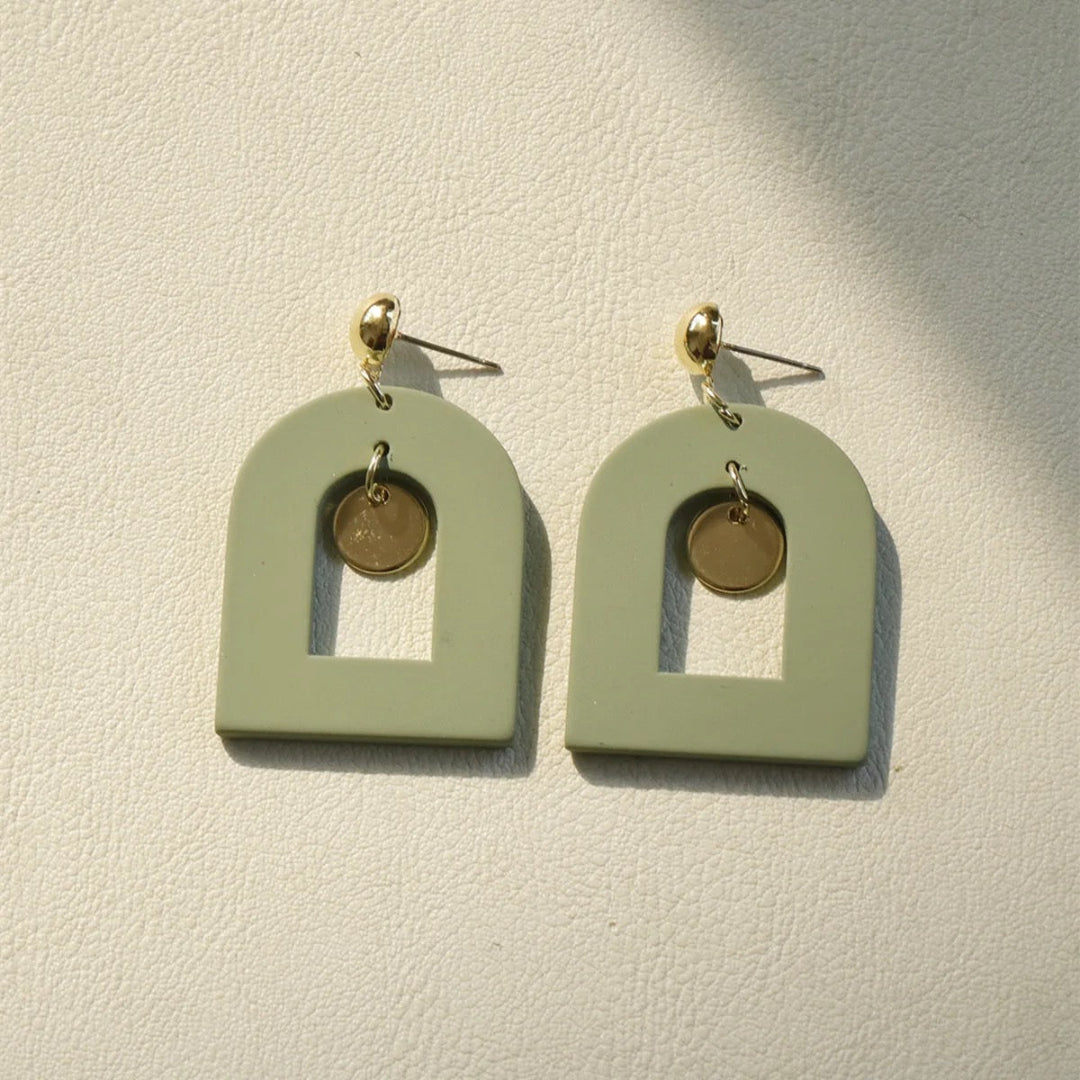 Alma Green Acrylic earrings